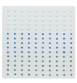 Nellie`s Choice - APS203 - Adhesive half pearls 3 tinten blauw