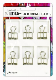 Ranger Media Journal Clips Small - 6 Pak MDA60291 Dina Wakley