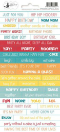 Piatek13 - Sticker sheet Happy Birthday 01 P13-417 10,5x23 cm