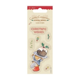 50 x 100mm Clear Stamps - Winter Wishes - Christmas Cake