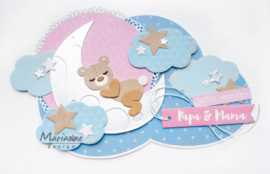 Marianne D Craftable CR1503 - Dreaming bear by Marleen