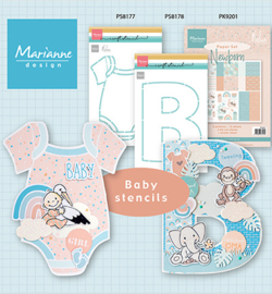 Marianne Design - Papier - PK9201 - New born by Marleen