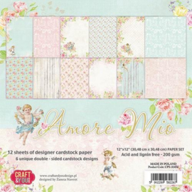 Craft&You Amore Mio Big Paper Set 12x12 12 vel