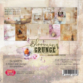 Craft&You Blooming Grunge Small Paper Pad 6x6 36 vel CPB-BG15