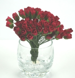 Tiny Rose Buds - Red