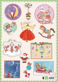 Marianne D 3D Decoupage sheet Jingle bells 2 A4 EWK1216