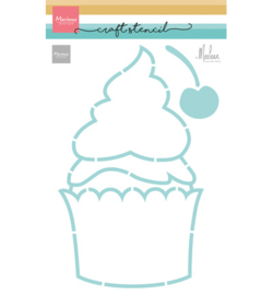 Marianne Design - PS8194 - Craft Stencils – Cup Cake by Marleen