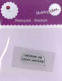 Stempel: Welkom op deze wereld