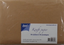 Kraft paper kaart + enveloppen