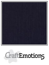 CraftEmotions linnenkarton - zwart LHC-58 A4 250gr