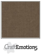 CraftEmotions linnenkarton sepiabruin 30,5x30,5cm