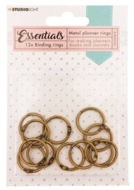 Studio Light - Binding rings Old Gold Planner Essentials 12st nr.2 RINGSSL02 23mm