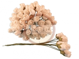 Middle Semi Open Rose Buds - Ivory