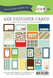 Echo Park 4x6 Inch Little Boy Designer Cards (MEMOSLB4x6)