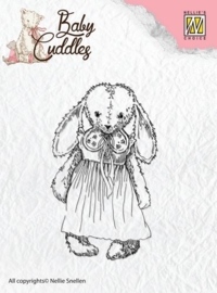 Nellie`s Choice Clearstamp - Baby Cuddles Cuddly girl CSBC002