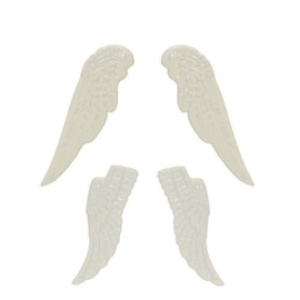 ScrapBerry's Metal Set Of Wings, White (SCB341102)