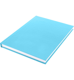 15596 - Dummyboek, blanco hard cover, blauw pastel