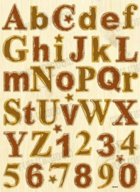 Chipboard alfabet - CB-3001