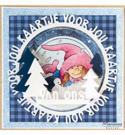 Marianne Design - Craftable - CR1635 - Kaartje voor jou cirkel by Marleen