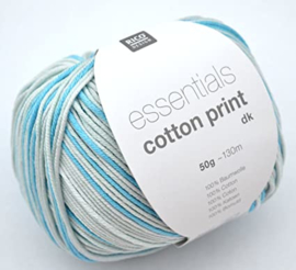 Rico Design - Essentials Cotton Print DK - 004 Turquoise mix