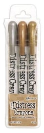 Ranger Tim Holtz Distress Crayons Set Metallics (3pcs) (TDBK58700)