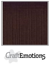 CraftEmotions linnenkarton chocolade 30,5x30,5cm