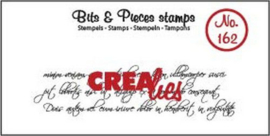 Crealies Clearstamp Bits & Pieces krullend handschrift 3 lijnen CLBP162 21 x 75mm