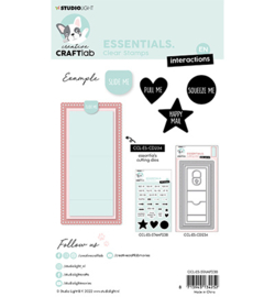 CraftLab - CCL-ES-STAMP238 - Text interactions for Slider pop up die Essentials nr.238