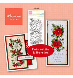 Marianne D - MM1649 - Art stamps Poinsettia