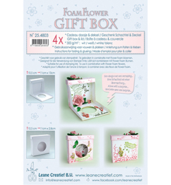 Leane Creatief - 254803 - Flower Foam gift boxes 4 x white
