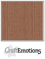 CraftEmotions linnenkarton terra bruin 30,5x30,5cm