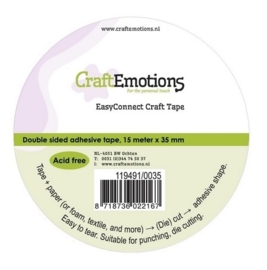 CraftEmotions EasyConnect (dubbelzijdig klevend) Craft tape 15m x 35mm