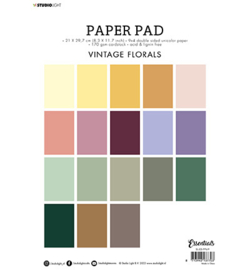 Studio Light  - Paper Pad Essentials A4 -SL-ES-PP69 - Vintage Florals Essentials nr.69