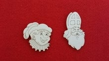 Cadeaulabel assorti Sint en Piet 10 stuks in zakje