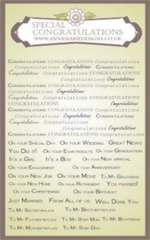 Anna Marie Designs: Special Congratulations Stamp Set