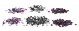 Assorted Rhinestones - Clear, Rose, Pink