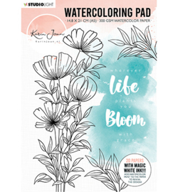 Studio Light - WCPKJ01 - Watercoloring Pad, Karin Joan Blooming Collection nr.01