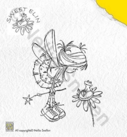 Clearstempel - Sweet Elin - kikker op bloem SWE004
