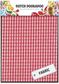 Dutch Doobadoo - Fabric Art - Textile Red Check