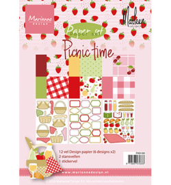 Marianne Design - Papier -  PK9189 - Picnic time by Marleen