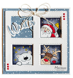 Marianne Design  - CS1109 - Hetty's Peek-a-boo Santa & Friends