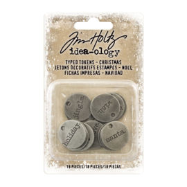 Tim Holtz typed tokens christmas x18