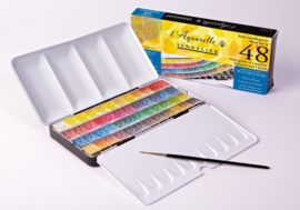 Sennelier L`aquarelle set 48 halve napjes + 1 penseel