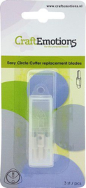 CraftEmotions Easy circle cutter - reserve mesjes 3 st
