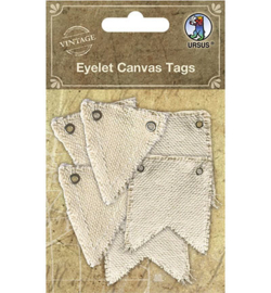 40660001 - Eyelet Canvas Tags, assorted in 2 motifs