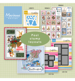 Marianne Design - VK9653 - Knipvel A4, Christmas Stamps