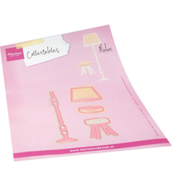 Marianne Design - Collectable - COL1566 - Lamp & Stool by Marleen