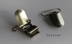 speenkoord / bretel Clip zilver