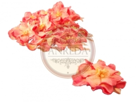 Curly Flowers - Light Pink Variegated