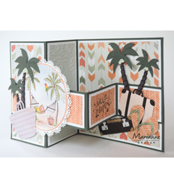 Marianne D Embossing 3D Design Folder  DF3449 - Tropical leaves